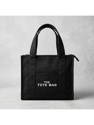 Ecoport Siyah Kanvas Yumuşak Kol Çantası The Tote Bag