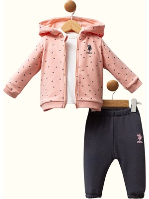 Bebelanka U.s. Polo Assn Kız Bebek Turuncu Takım USB2766
