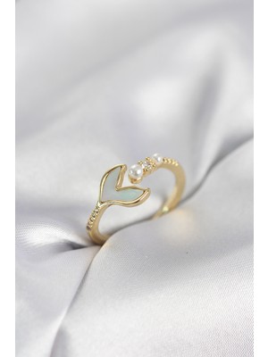 Zenvia Gold Renk Balık Kuyruğu Model Kadın Yüzük - TJ-BYK4048