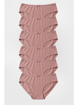 Amarelle Mila Mocha Normal Bel 6'lı Paket Pamuklu Külot