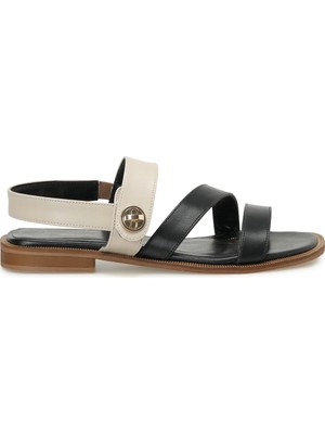 Polaris 325060.Z Siyah Kadın Düz Sandalet