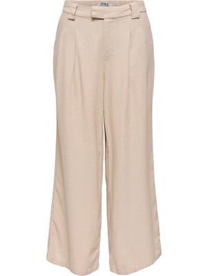 Only Onlsvea Keten Karışımlı Regular Fit Orta Bel Pantolon Bayan Pantolon 15364120