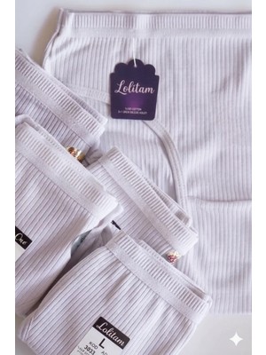 Bato Lolitam Lolitam Kadın Beyaz Pamuklu Külot 6’lı Paket – Esnek Günlük Slip