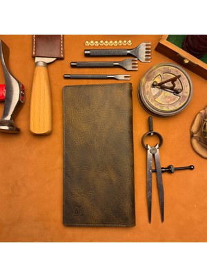 Bi Deri Bideri Trıpolıs Hakiki Deri Mıknatıslı Fonksiyonel Cüzdan Haki