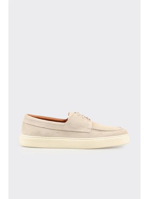 Elle Bej Deri Erkek Günlük Ayakkabı