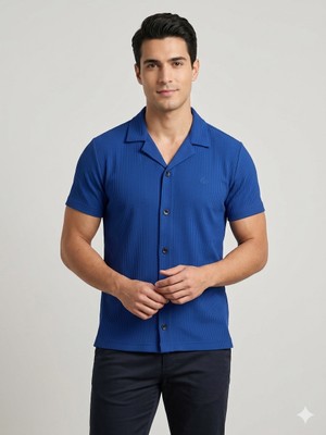 Sarez Gömlek Fitilli Yarım Kollu