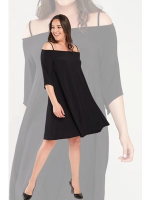 Laranor Kadın Bordo Madonna Yaka Ip Askılı Elbise Gündüz&gece Şıklığı 17LB9090