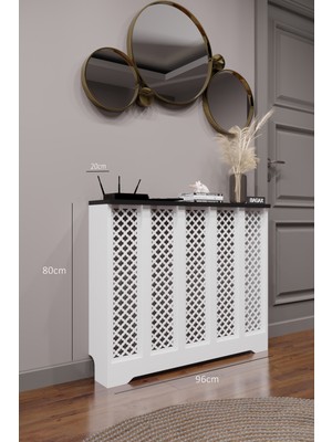 Bagax Zeugma Model, Beyaz Üstü Siyah Renk,iç Ölçü 96 cm Dış Ölçü 100 cm Petek Kaplama, Dresuar