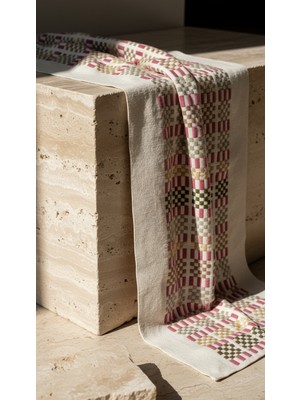 El Dokuması Masa Runner - Gün Batımı Runner - 42,5X160 cm