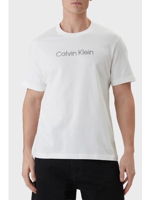 Calvin Klein Logolu % 100 Pamuk Regular Fit Bisiklet Yaka T Shirt LV04LF813GYAF Erkek T Shirt LV04LF813G Yaf