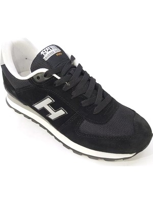 Hammer Jack Peru Hakiki Deri Siyah-Gri Erkek Spor Ayakkabı