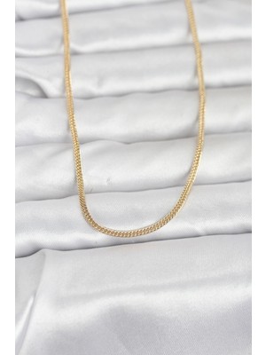 Zenvia cm 14K Gold Renk Dolgun Zincir Model 60 cm Kadın Kolye - TJ-BKO10954