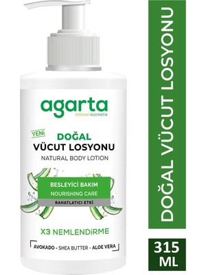 Agarta Doğal Nemlendirici Vücut Losyonu 315 ml