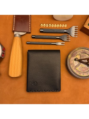 Bi Deri Bideri Dıdyma Hakiki Deri Mıknatıslı Cüzdan Antrasit