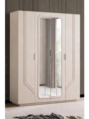 Setay Gardırop, Velora 4 Kapaklı Aynalı Dolap