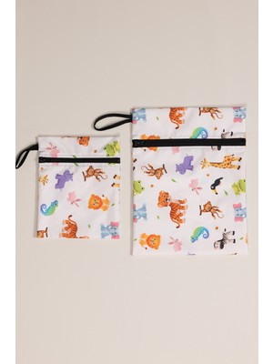 Glarus 2'li Set Su Geçirmez Islak Eşya Çantası Çocuk Yüzme, Spor, Havuz ve Kirli Çamaşır Torbası Wet Bag