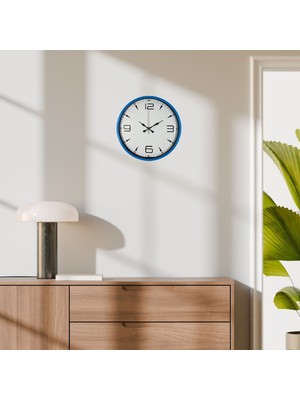 Venüs Shopping 36 cm Mavi Dekoratif Duvar Saati