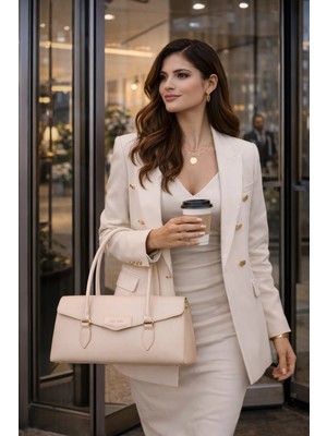 Bej Kadın Baget Kol Çantası | Bej MT1581