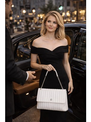 Beyaz Suni Deri Kadın Kol Çantası | Beyaz MT1523
