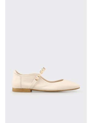 Elle Bej Deri Kadın Günlük Ayakkabı