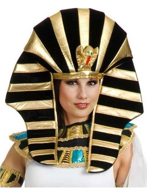 Zenvia Mısırlı Tutankamon Şapkası Kobra Yılan Figürlü