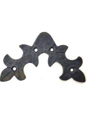 Zenvia Antika Tarz Dekoratif Pirinç Yaprak Gönye - 100X110 Mm, Oksit