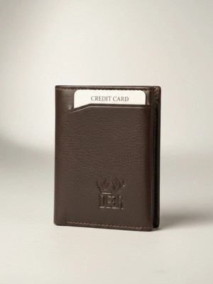 Hakiki Deri El Işçiliği Mekanizmalı Cüzdan