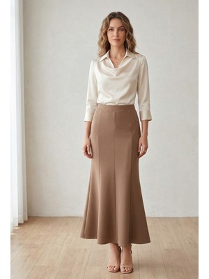 Prline Likralı Uzun Etek