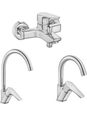 E.C.A Eca Niobe Banyo+Lavabo+Eviye Bataryası 102102484+102188054+102118098