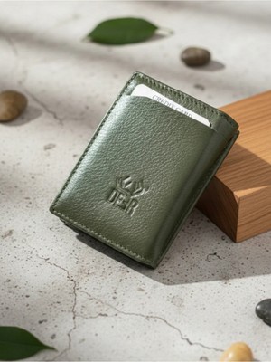 Hakiki Deri El Işçiliği Mekanizmalı Cüzdan