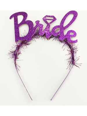 Zenvia Mor Renk Bekarlığa Veda Italik Yazı Alyanslı Bride Taç