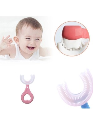 Shopwave Silikon Çocuk Diş Fırçası Tartar Temizleyici (2-12 Yaş) - Pembe