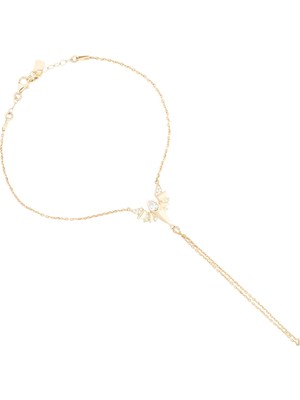 Ema Jewellery Ema 14 Ayar Altın Taşlı Melek Kanadı Şahmeran