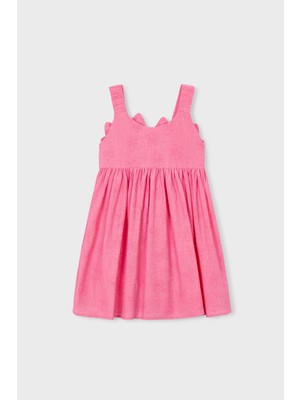 Mayoral Kız Çocuk Çiçekli Jakarlı Elbise - Pembe