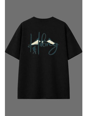Vsrn Dağcı Tasarım Arka Baskılı Siyah Oversize T Shirt