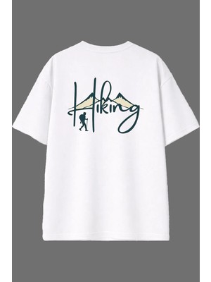 Vsrn Dağcı Tasarım Arka Baskılı Beyaz Oversize T Shirt