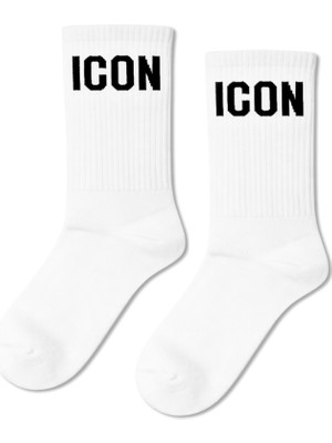 Carnaval Socks Icon Yazılı Desenli Renkli Spor Çorap