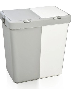 Flamex Motek Çok Amaçlı Çift Bölmeli 80 Litre Çamaşır Kirli Sepeti