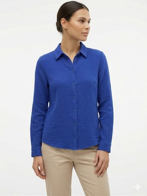 Müslin Kadın Gömleği Uzun Kollu