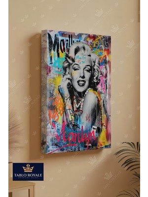 Tablo Royale Renkli Marilyn Kanvas Tablo - Salon Tablo - Ofis Tablo