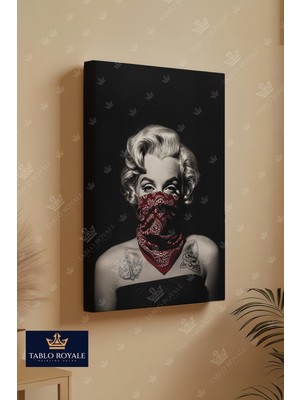 Tablo Royale Marilyn Monroe Buff Kanvas Tablo - Salon Tablo - Ofis Tablo