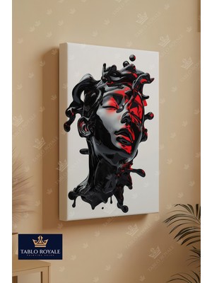 Tablo Royale Metalik Surat Kanvas Tablo - Salon Tablo - Ofis Tablo