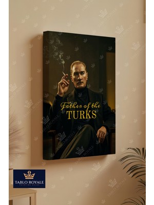 Tablo Royale Atatürk Kanvas Tablo - Salon Tablo - Ofis Tablo