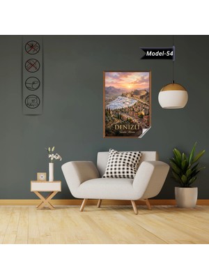 Akıllı Kağıt Türkiye Iller Tablo - Poster Denizli (Model-54)