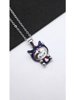 Serenity Mor Renkli Kromi Figür Çelik Kolye