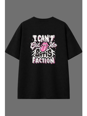 Vsrn I Take Tasarım Arka Baskılı Siyah Oversize T Shirt
