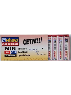 Mikro 2B Cetvelli Kalem Ucu 75 mm 0.5 - 24 Tüp Sarf Malzemeler İçin Özel Kalite