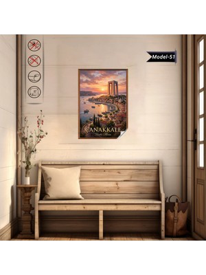 Akıllı Kağıt Türkiye Iller Tablo - Poster Çanakkale (Model-51)