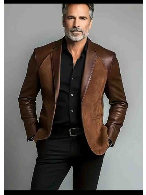 Erkek Çeketi Pc Shop Detaylı Notch Yaka Blazer Konforun ve Şıklığın Buluştuğu Iki Doku