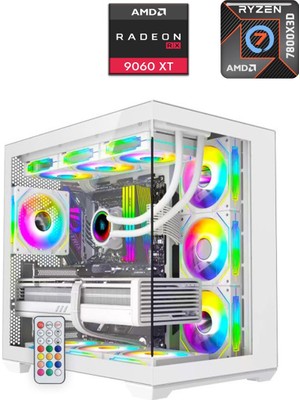 Apphirex Prime W97 Ryzen 7 7800X3D 16GB Ddr5 Ram 1tb M2 SSD RX9060XT 16GB 240MM Sıvı Soğutmalı Beyaz Masaüstü Oyuncu Bilgisayarı